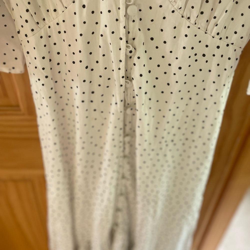 Billabong White Polka Dot Midi Dress - Picture 7 of 8